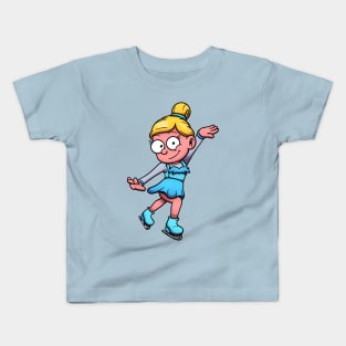 Figure Skating Girl Kids T-Shirt